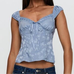 Princess Polly Blue Floral Top